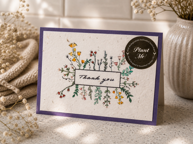 Thank you- Wildflower Seed Paper Greeting Card