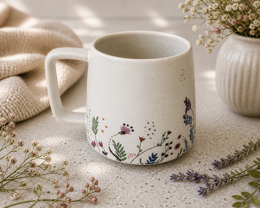 Floral Bloom Stoneware Mug