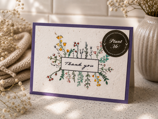 Thank you- Wildflower Seed Paper Greeting Card